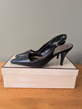 Coach Anastasia Slingback Heels - Black/Size 6